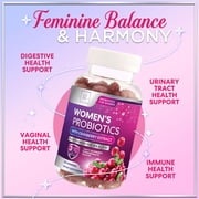 Probiotics for Women Gummies with Cranberry - 6 Premium Strains for PH Balance - Women Probiotics for Digestive Health, Vaginal & Immune Support, Womens Probiotic Feminine Health Gummy - 120 Gummies