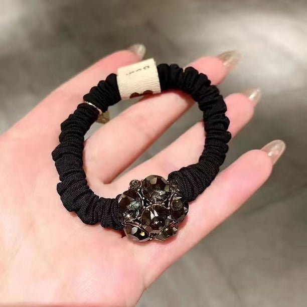 Anillo para el cabello con forma de camelia francesa Advanced Sense, anillo para el intestino delgado, tendón de goma, cuerda para el cabello para mujer, cuerda para el cabello con cola de caballo,