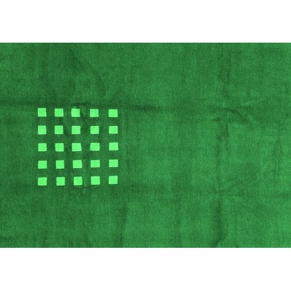 Ahgly Company Indoor Rectangle Abstract Green Modern Area Rugs, 4' x 6'