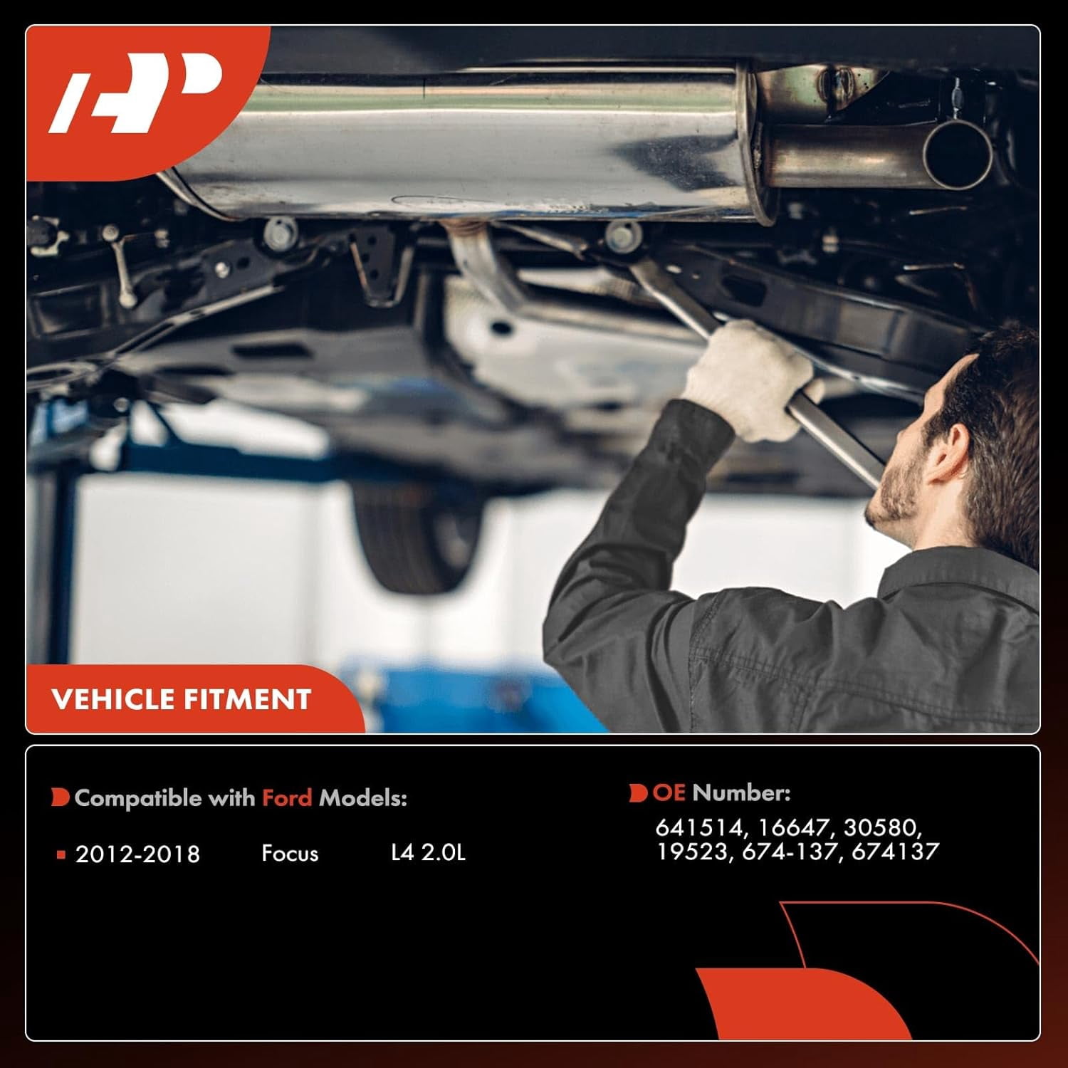 A-Premium Front Exhaust Manifold Catalytic Converter Kit Direct-Fit Compatible with Ford Focus 2012-2018 2.0L, EPA Compliant