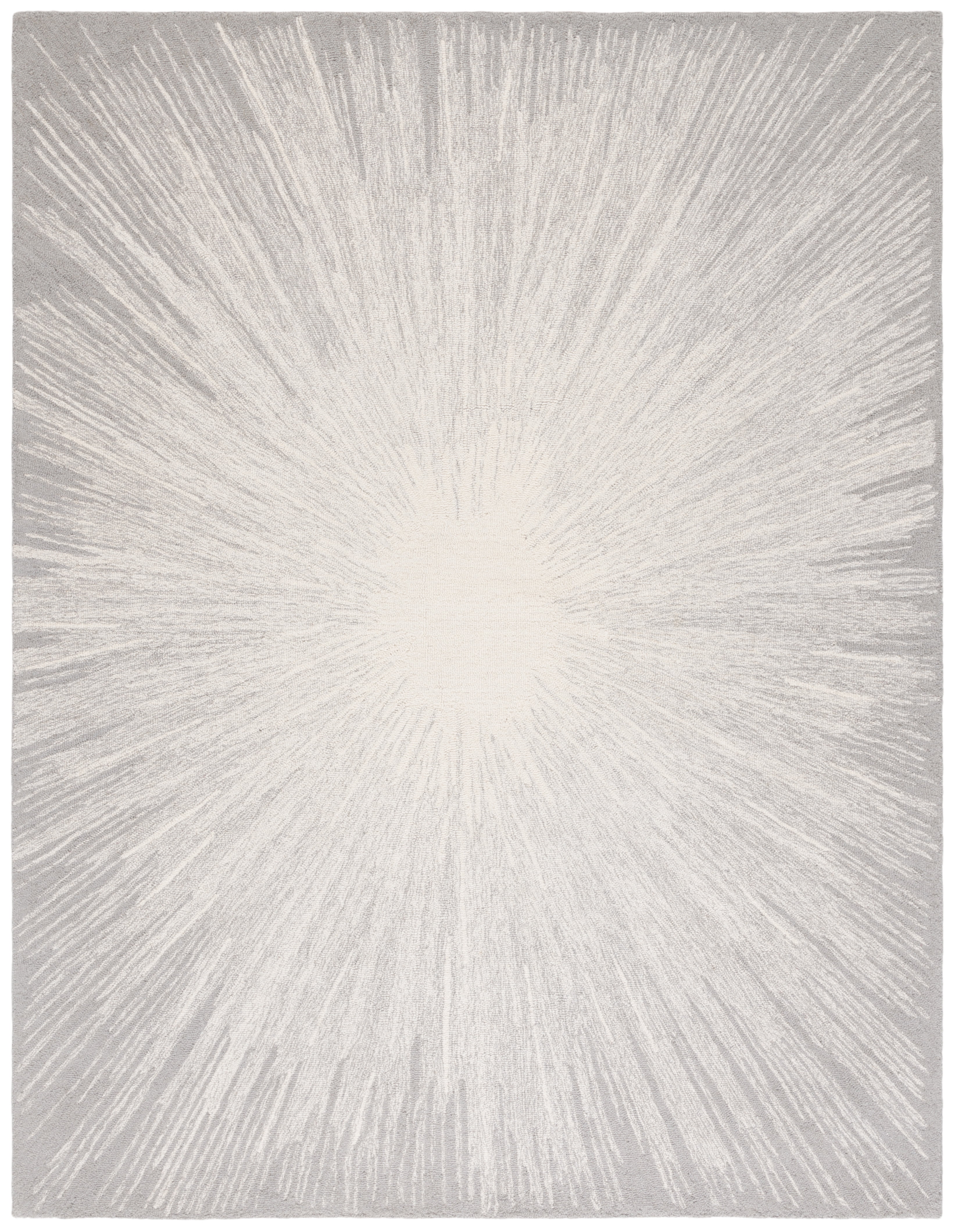 SAFAVIEH Abstract Olivera Radiate Area Rug, Ivory/Silver, 8' x 10'