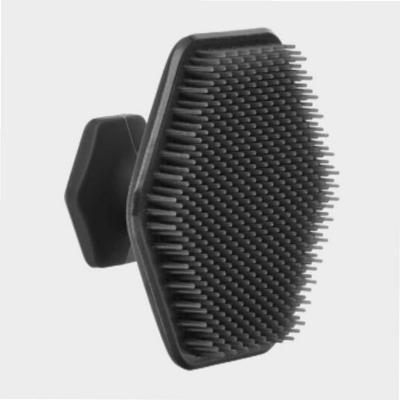 – Silicone Face Scrubber - Gentle Exfoliator Pad & Massager - Removes Dead & Dry Skin – Invigorating Addition to Grooming Routine - Soft-Touch Shower & Bathroom Accessory - Charcoal