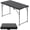 Black, variant on 4FT Folding Table Half Portable Foldable Table Picnic Table for Office Home Camping Party (Black, 4 FT)