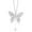 White, variant on WozhuoToy Bling Butterfly Car Hanging Accessories, Crystal Car Rear View Mirror Charms Hanging Interior Crystal Ornament Pendant Decor for All Cars