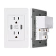 thumbnail image 1 of USB Charger Wall Outlet, Plastic  2 USB Port USB Wall Outlets  for Home, 1 of 7