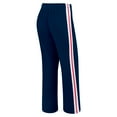 thumbnail image 3 of Women's WEAR by Erin Andrews Navy New England Patriots Color-Block Straight Leg Pants, 3 of 5
