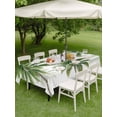 thumbnail image 4 of Outdoor Tablecloth with Umbrella Hole for Patio/Picnic/Party/Camping, Green Palm Trees Seaside Waterproof Table Cloth Rectangle Table Cover Washable, Tropical Summer Botanical Coastal (60"x 120"), 4 of 9
