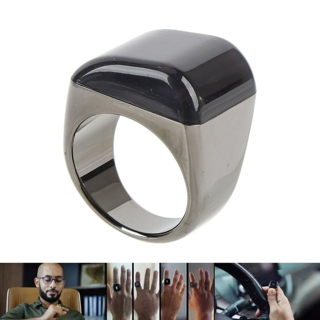 Digital Finger Smart Counter, Smart Rings AI, 9999 Counts, 15 Days Battery, Reminder, Zinc Alloy Material, Black