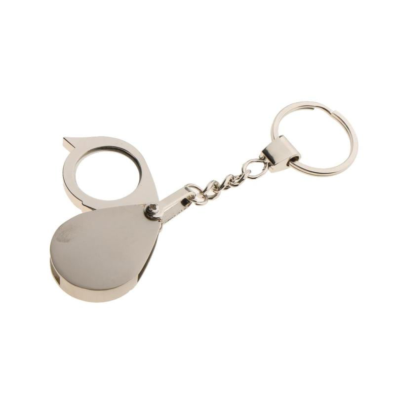 Folding Pocket Jewelry 15X Magnifier Eyes Glass Loupe Lens Magnifying Keychain 