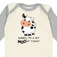 thumbnail image 4 of Inktastic Sorry, I'm a Bit Moody Today Cute Cow Pun Boys or Girls Long Sleeve Baby Bodysuit, 4 of 5