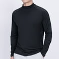 thumbnail image 2 of ZCFZJW Big and Tall Regular Fit Athletic T-Shirts for Men Lightweight Casual Long Sleeve Crewneck Basic Solid Color Pullover Sweatshirts Tops Black XXXL, 2 of 9