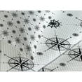 thumbnail image 4 of Ambesonne Compass Quilted Bedspread Set 3 Pcs, Windrose and Helms, Queen Size, Black White, 4 of 5