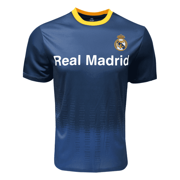 Icon Sports Real Madrid Navy/Gold Polyester Jersey, Adult S-XL