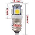 thumbnail image 2 of 10 Pcs Ampoules LED E10 6V Blanc Froid 5SMD 0.5W 50LM (Blanc Chaud), 2 of 4