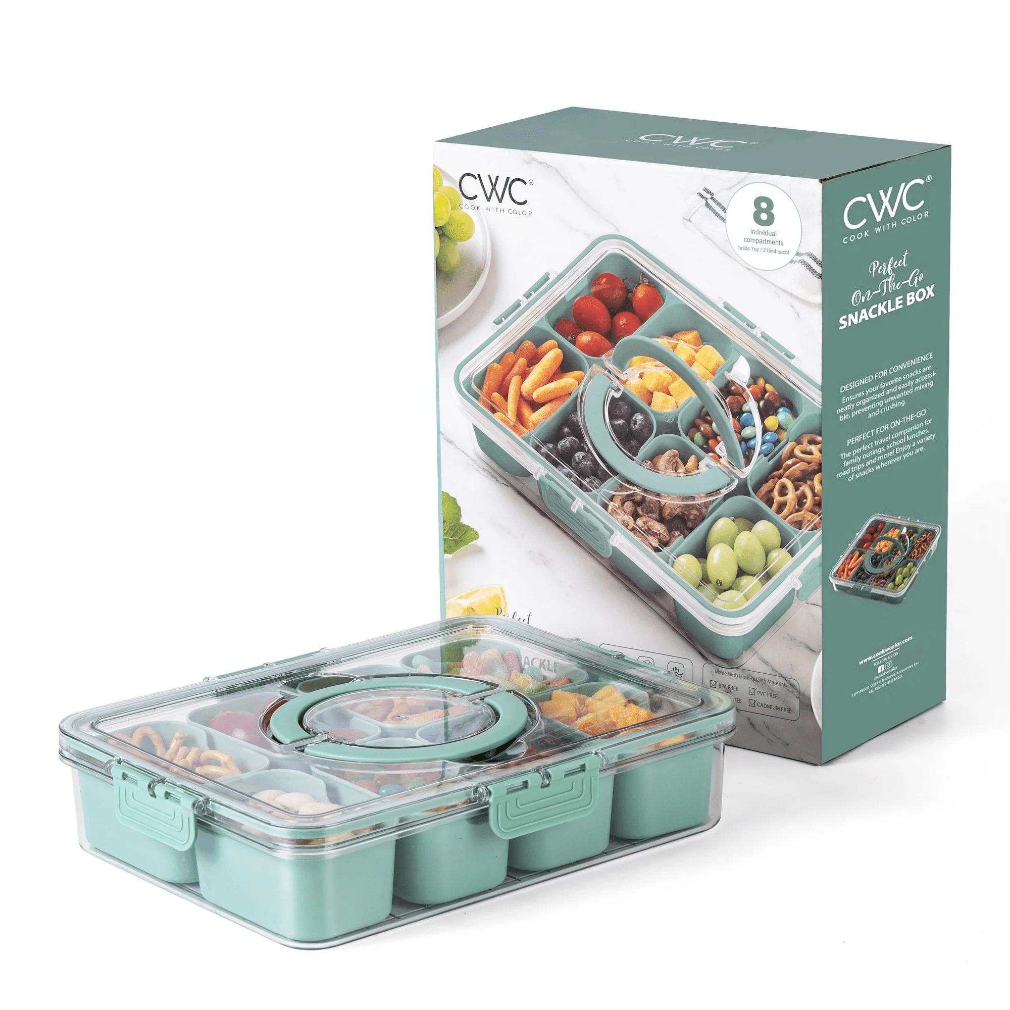 名作 Color With Cook 8-Compartment Charcuterie Box, Snackle パンツ