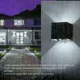 thumbnail image 4 of Aplique de pared LED para exterior de 12 W con sensor de movimiento, clasificación IP65 para jardín, pasillo, camino, blanco frío de 6000 K, negro, 4 of 5