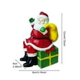 thumbnail image 5 of Shoreew Santa Claus Figurine Christmas Tabletop Resin Santa Sculpture with Gift Bag for Mantle Bookshelf Home Decor, 5 of 7