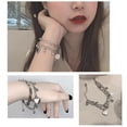 thumbnail image 5 of Fashion Women 2-layer Love Heart Cross Charm Hand Chain Bracelet Jewelry Gift, 5 of 6
