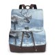 thumbnail image 1 of Disketp Winter Reindeer In Snowy Mountains Mochila de Cuero para Mujer, Bolso de Espalda Antirrobo con Estilo para Viaje, Trabajo y Uso Diario, 1 of 4