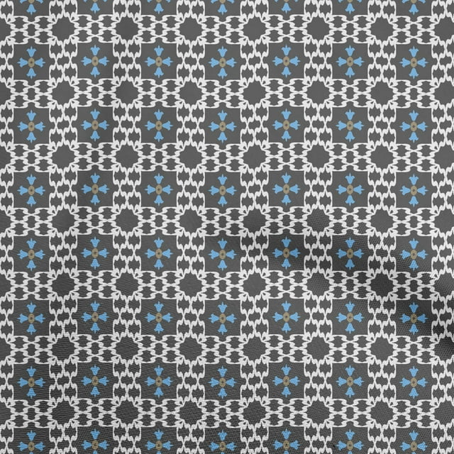 oneOone Georgette Viscose Black Fabric Asian Ikat Sewing Craft Projects Fabric Prints By Yard 42 Inch Wide