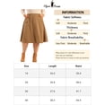 thumbnail image 6 of Unique Bargains Women's Plus Size Casual Knee a Line Faux Suede Skirts Khaki 1X, 6 of 6