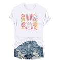 thumbnail image 2 of Otvok Womens Crewneck T Shirts Short Sleeve Graphic Tees Cute Bunny Print Summer Tops Soft Lightweight Fashion Beach Vacation Gift, 2 of 6