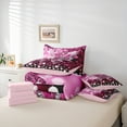 thumbnail image 6 of jejeloiu Cute Butterflies 7 Pieces Bedding Comforter Set,Chic Moth Full Bedding Set,Sliver Pink Diamond Fitted Sheet Flat Sheet For Girls,Ultra Soft Home Decor Reversible, 6 of 8