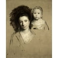 thumbnail image 2 of Reynolds, Joshua 15x18 White Modern Wood Framed Museum Art Print Titled - Study of Giorgina and Her Daughter, 2 of 4