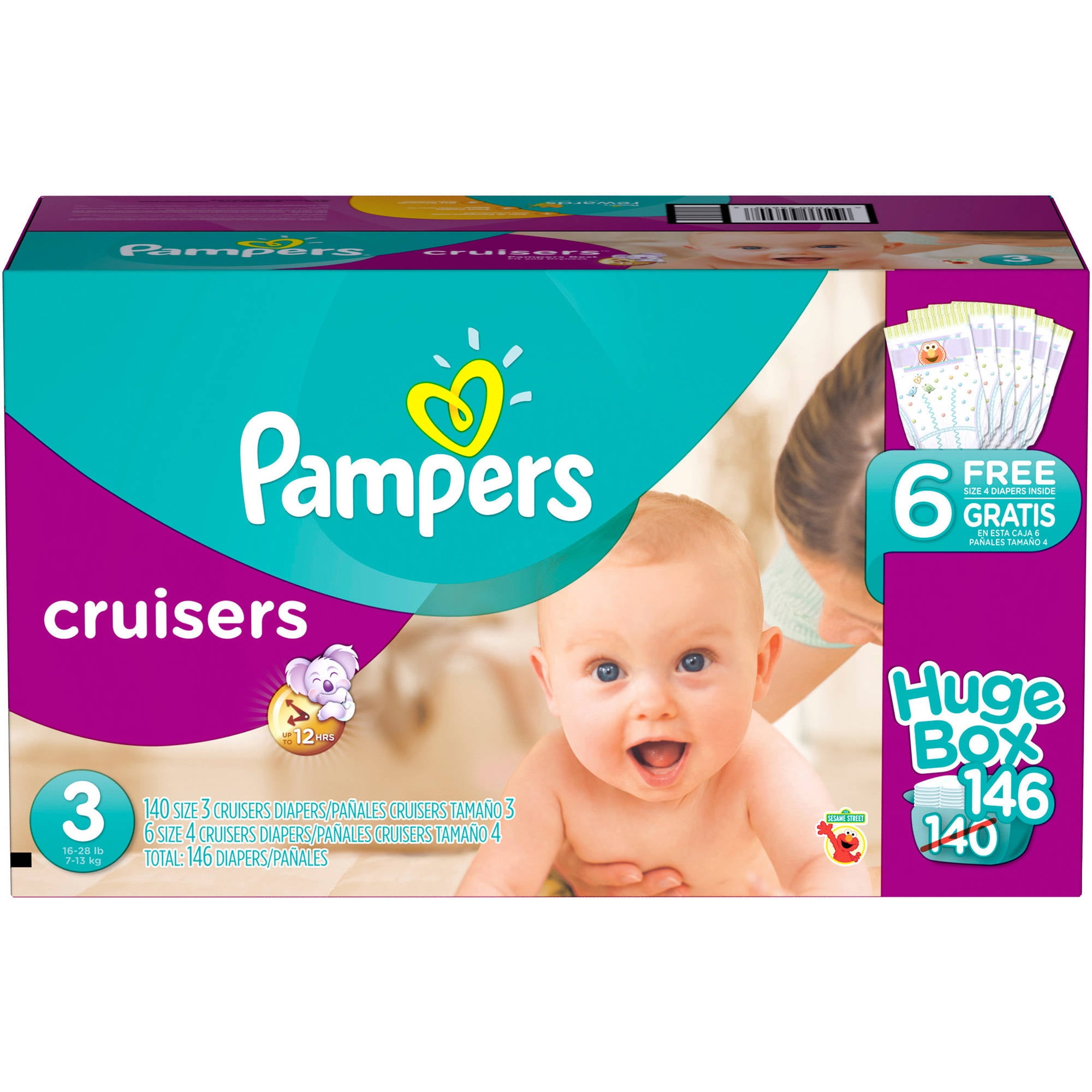 pampers cruisers size 3 walmart