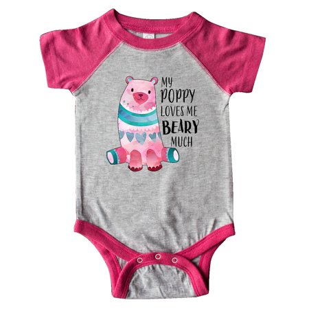 

Inktastic My Poppy Loves Me Beary Much with Cute Bear Gift Baby Boy or Baby Girl Bodysuit
