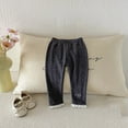 thumbnail image 4 of Lenpel Toddler Baby Girls' Ribbed Jersey Leggings Cotton Elastic Waist Lace Hem Slim Pull on Pants Infant Newborn Clothes(Dark Gray,2-3 Years), 4 of 6