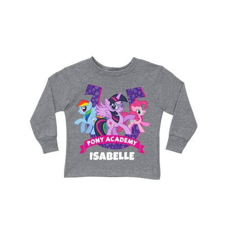 Grey Pony - Personalized My Little Pony Academy Gray Girls' Long Sleeve T-Shirt