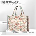 thumbnail image 3 of Large Capacity Tote Bag,Pioneer Flower Floral Print Pattern Handbag Fashion Luxury Tote Bag,15.7"x13"x 5.1" Inches,Laptop Compatible, 3 of 6