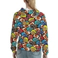 thumbnail image 7 of Xecao American Football Pattern Hoodies for Women Sweatshirts Long Sleeve Sweatshirts Pullover Outfits with Pocket-Medium, 7 of 7