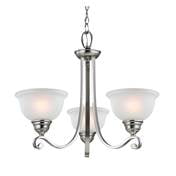 ElkLighting Hamilton 3 Light Chandelier, Brushed Nickel