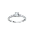 thumbnail image 1 of Diamond Solitaire Promise Ring in 10K White Gold (1/20 cttw) (I-Color, SI3-I1 Clarity) (Size-9.5), 1 of 2