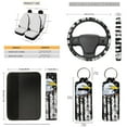 thumbnail image 5 of Jeiento Eagle Car Interior Accessories Full Set Car Seat Covers Steering Wheel Cover Seat Belt Cover Trash Bag Rearview Mirror Cover USA Flag Car Coasters Lipstick Holder 13 Pack Auto Decor, 5 of 7