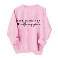 thumbnail image 2 of Ounisa Love Heart Graphic Sweatshirt for Women Floral Printed Vintage Long Sleeves Shirt Crewneck Hoodie Loose Pullovers Tops, 2 of 6