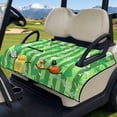 thumbnail image 3 of Xixirimido Golf Cart Seat Cover Quilted Golf Cart Seat Towel Blanket with 4 Pockets Fit for 2 Person Seats Carts Portable Travel Friendly Easy Carrying, Golf Balls Cars Clubs Green, 3 of 8