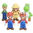 thumbnail image 1 of Set de Figuras Mario Bros 5pzs Juguetes Classic Cappy Luigi Yoshi Explorador Pack, 1 of 5