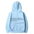 thumbnail image 4 of Cnbwig Women's Graphic Hoodies Long Sleeve Back Letter Printed Hoodie Loose Drop Shoulder Sweatshirts with Pocket Top Blouses Ladies Sweater Pullover Sweat Shirts Sky Blue L, 4 of 5