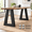 Trapezoid-10 x 7.9 IN, variant on U-shaped 36 IN Metal Furniture, Heavy Duty Industrial Steel Table Base