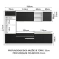 thumbnail image 3 of Cocina Integral Completa Modular Madesa Glamy 310cm BN 02, 3 of 5