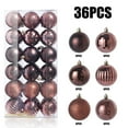 thumbnail image 2 of CHGBMOK 60mm/2.36" Multicolor Christmas Balls 36 pack Shatterproof Plastic Hanging Ornaments Christmas Wedding Holiday Party Decorations(Coffee), 2 of 8