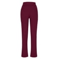thumbnail image 6 of JJHGVB Stretchy Pants for Women High Waisted Leggings for Women's Leggings with Pockets Womens Casual Pants Work Slacks for Women Pantalon Mujer Women's Pants Casual Wine L, 6 of 8