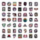 thumbnail image 3 of Pegatinas Axolotles con dibujos animados de anime, 100 unidades, PVC, impermeables, 3 of 3