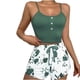 thumbnail image 2 of Puntoco Pijamas para mujer, camisola de color liso para mujer, pantalones cortos, traje de encaje, ropa informal para el hogar, conjunto de pijama, 2 of 3
