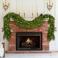 thumbnail image 7 of 6FT Pre-Lit Christmas Garland with Lights, Real Touch Norfolk Pine & Cypress Artificial Greenery for Fireplace Mantle, Stair Railing, Indoor Outdoor Xmas Decorations, 7 of 7