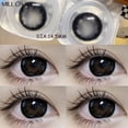 thumbnail image 2 of Lentes de contacto para miopía, lentillas cosméticas grandes de color natural para ojos negros, 2 unids/lote por par, 2 of 3