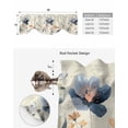 thumbnail image 4 of Tie Up Valance Curtain for Kitchen,Watercolor Blue Floral Dragonfly on Retro Rod Pocket Short Curtains Adjustable Tie-Up Shade Valances,Farm Wildflowers Window Treatment for Bathroom Living Room, 4 of 8
